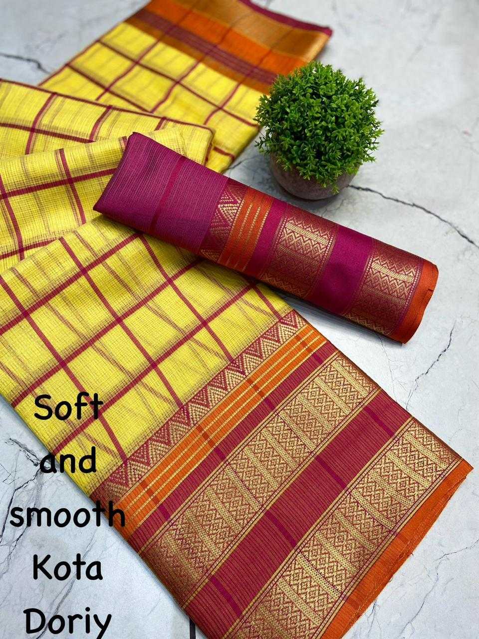 YNF SOFT KOTA RWC 06 SAREES WHOLESALE COTTON LINENE LADIEDS KOTA DORIA SAREES MANUFACTURER